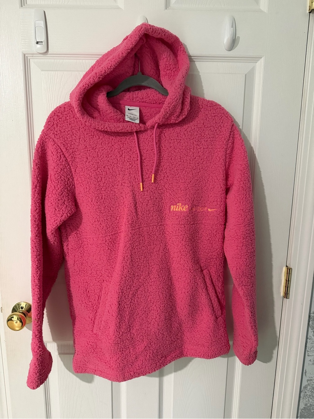 Nike Women's Pink Sherpa Hoodie